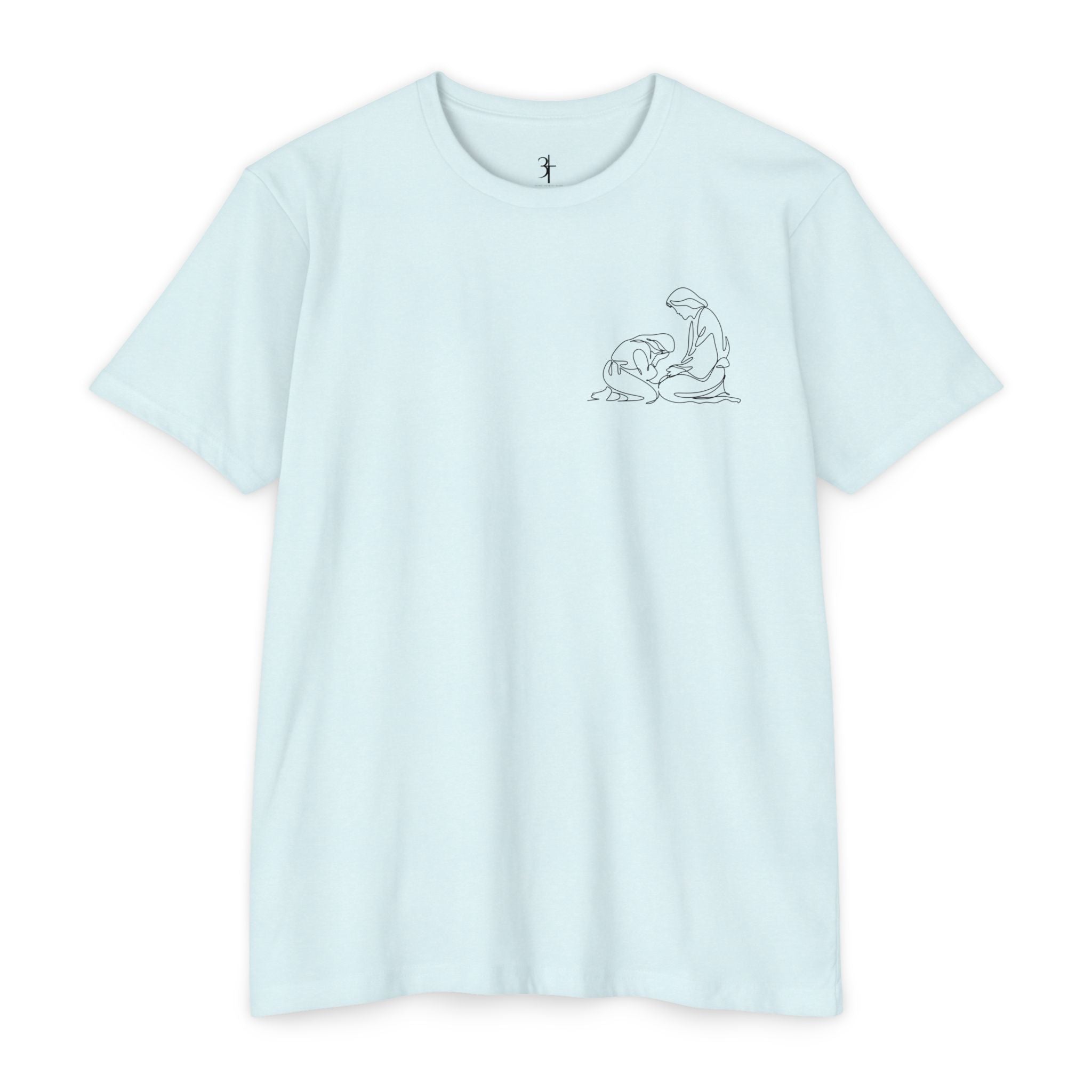 Christian T-Shirt - "Find Me At His Feet" Luke 10:39 Faith Tee