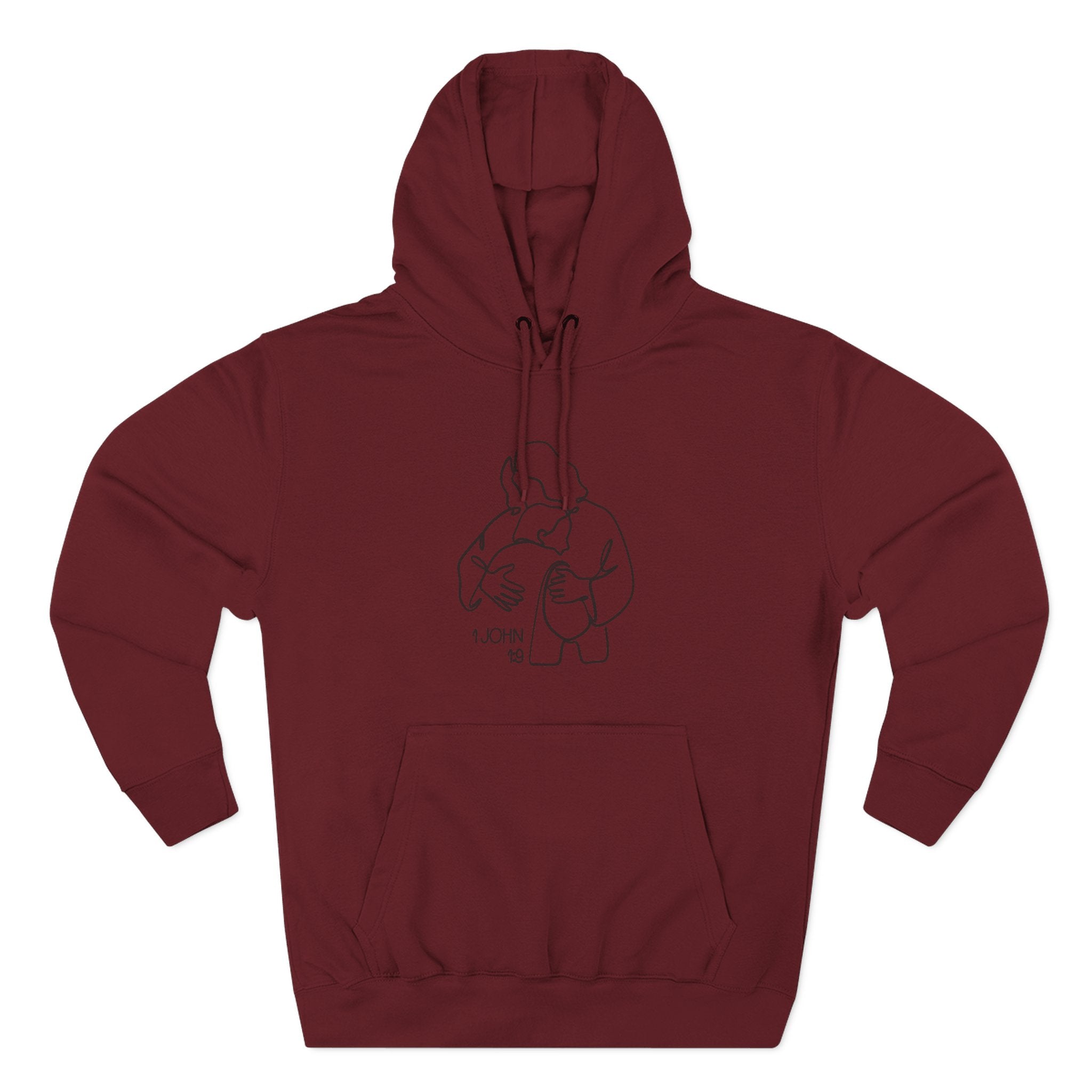 1 John 1:9 Minimalist Hoodie — Fleece Pullover