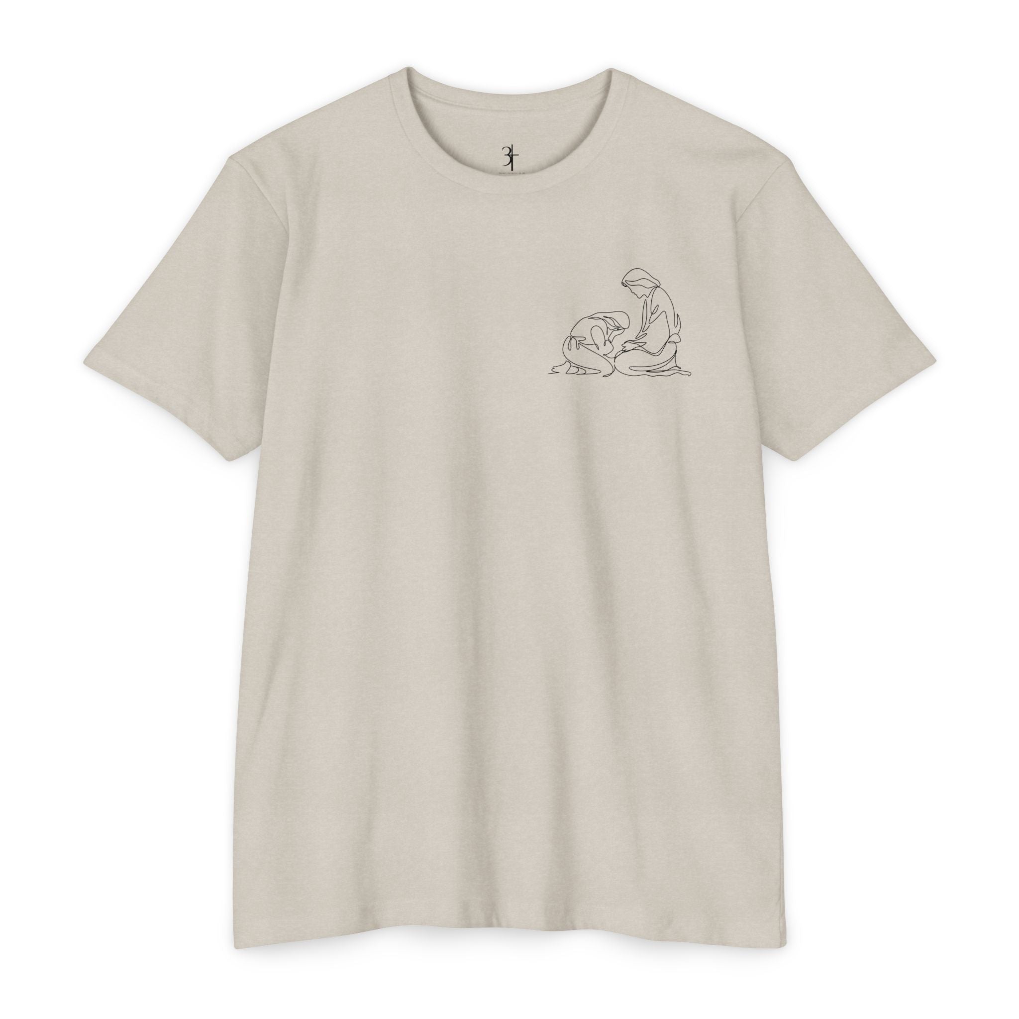 Christian T-Shirt - "Find Me At His Feet" Luke 10:39 Faith Tee