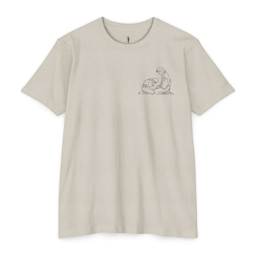 Christian T-Shirt - "Find Me At His Feet" Luke 10:39 Faith Tee