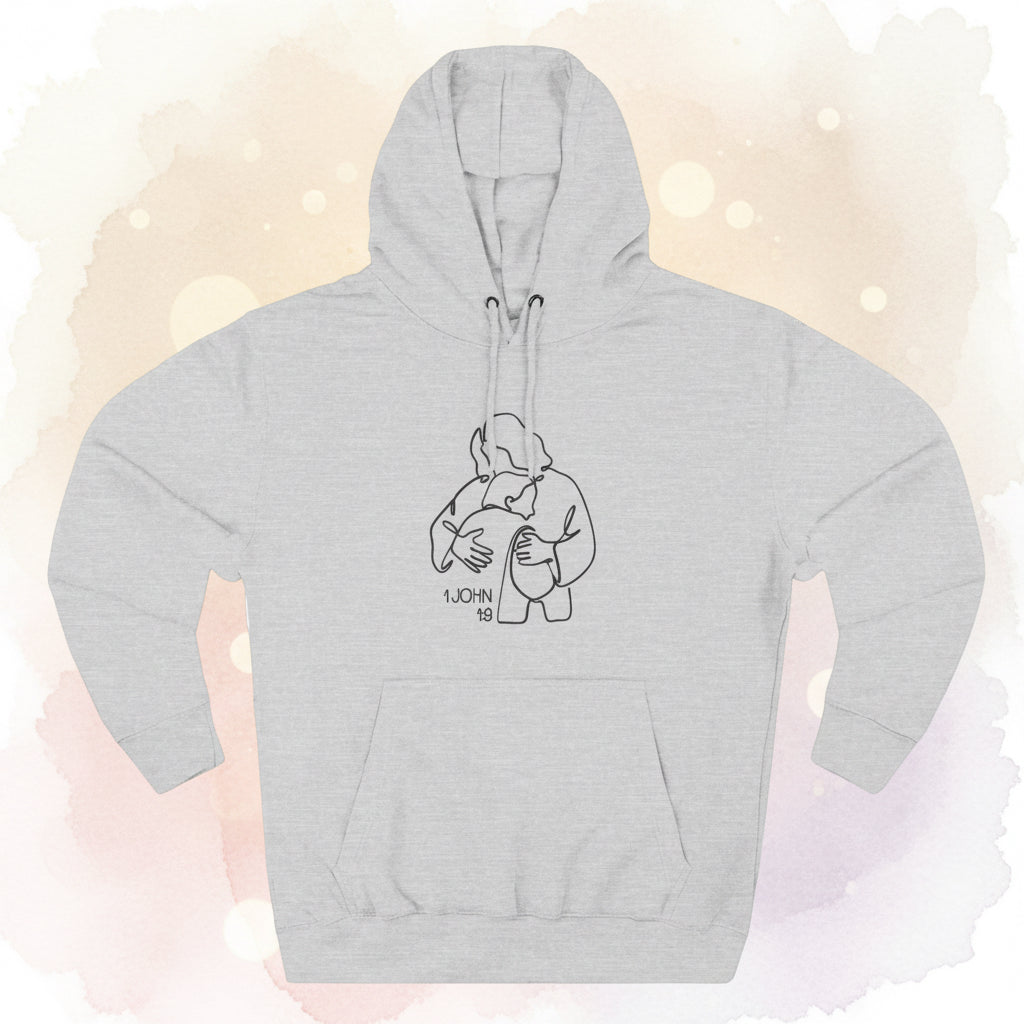 1 John 1:9 Minimalist Hoodie — Fleece Pullover