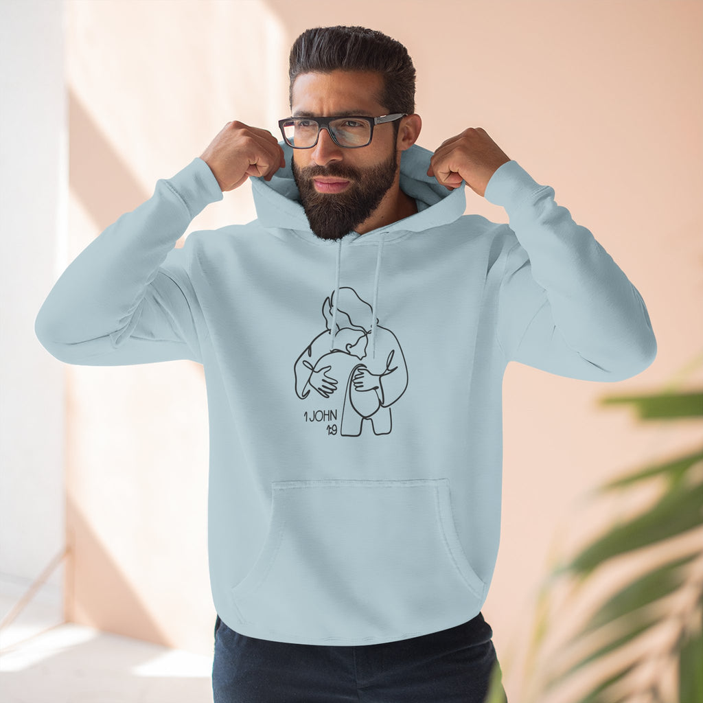 1 John 1:9 Minimalist Hoodie — Fleece Pullover