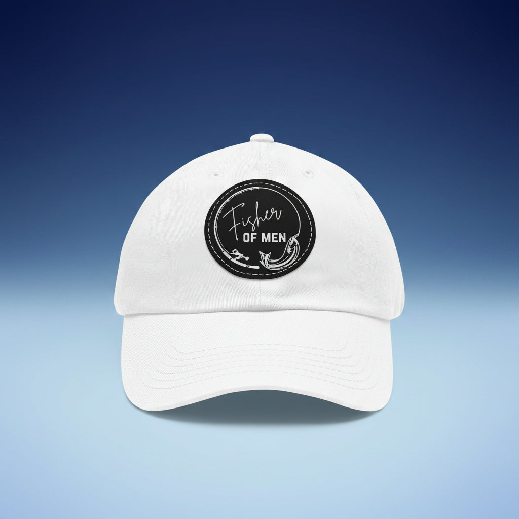 Dad Hat with Leather Patch (Round)