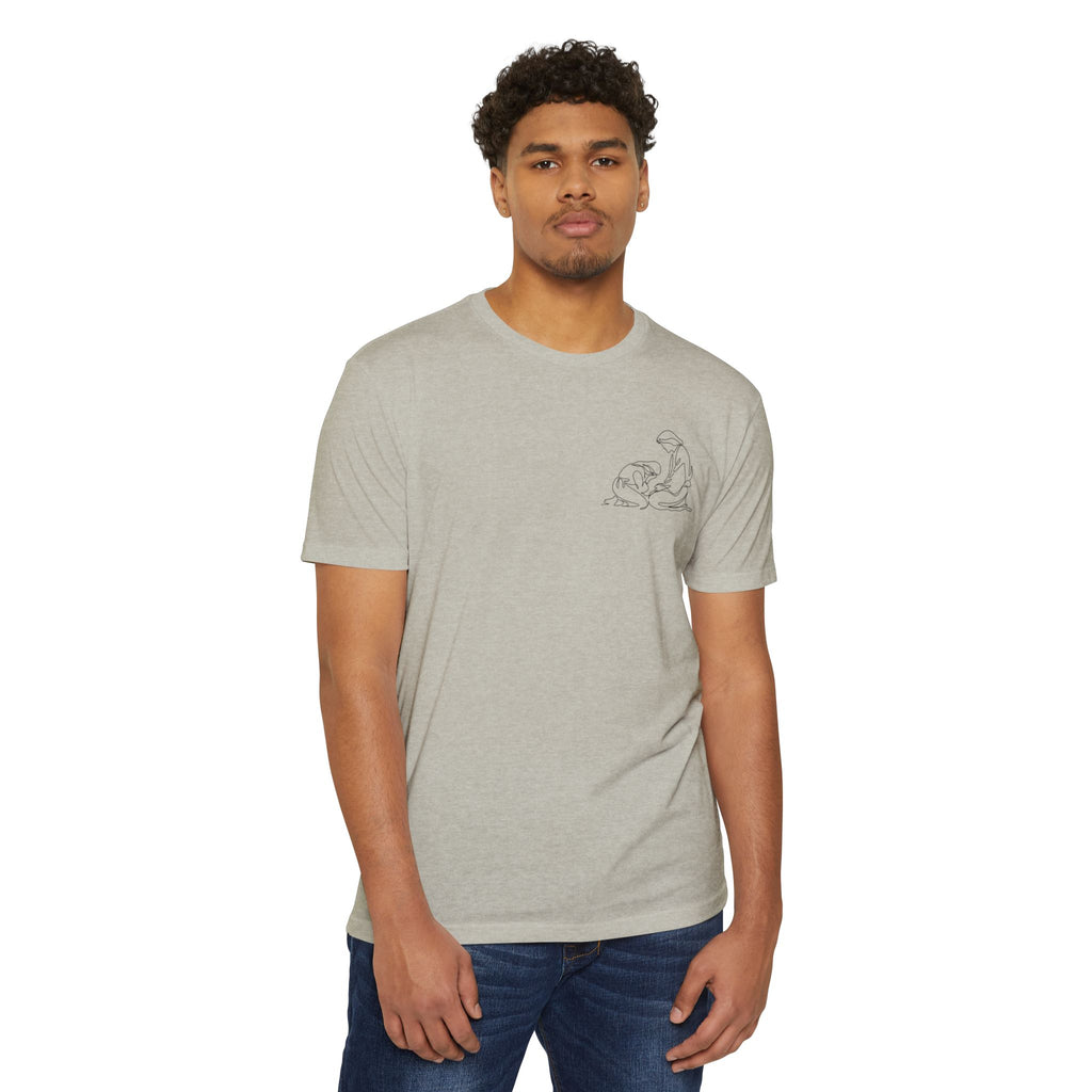 Christian T-Shirt - "Find Me At His Feet" Luke 10:39 Faith Tee