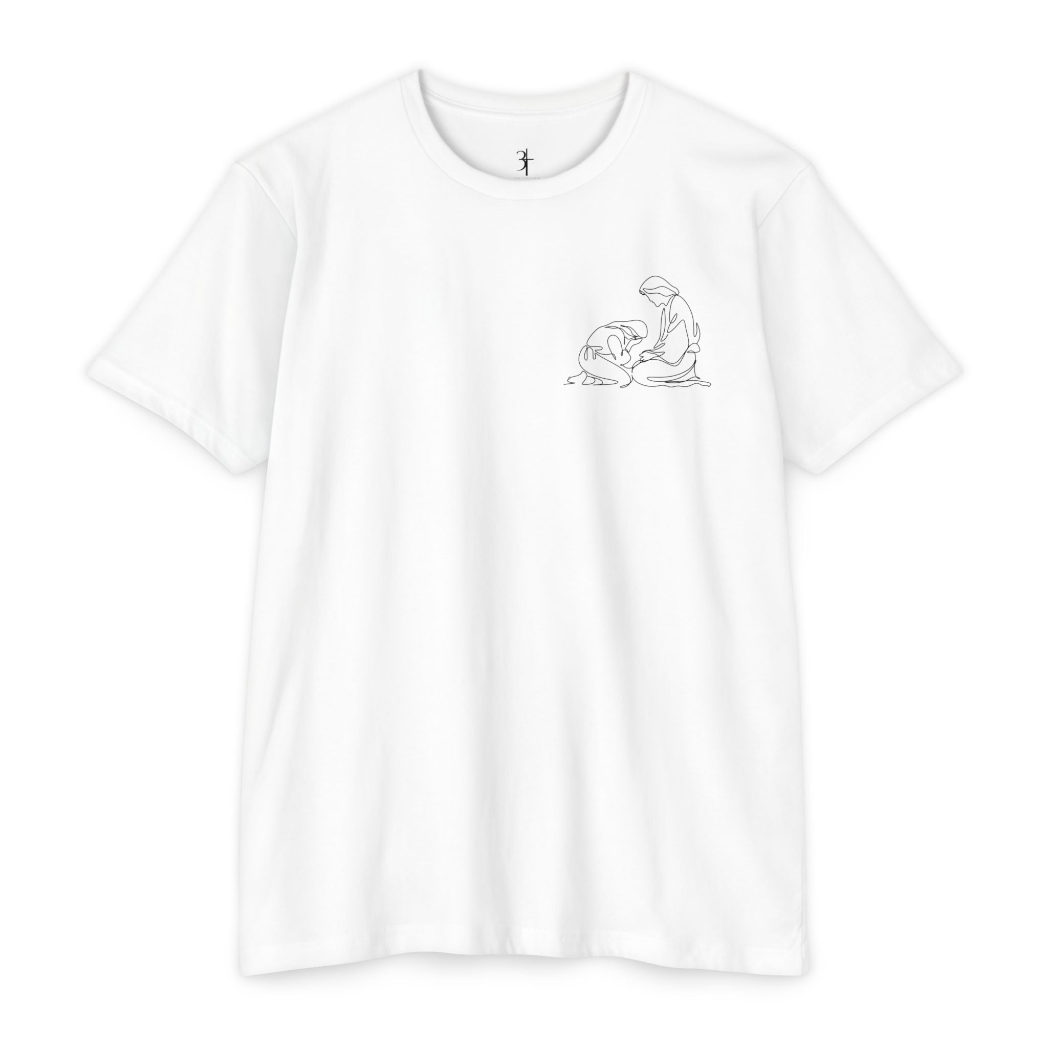 Christian T-Shirt - "Find Me At His Feet" Luke 10:39 Faith Tee