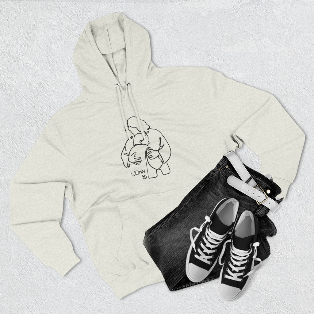1 John 1:9 Minimalist Hoodie — Fleece Pullover