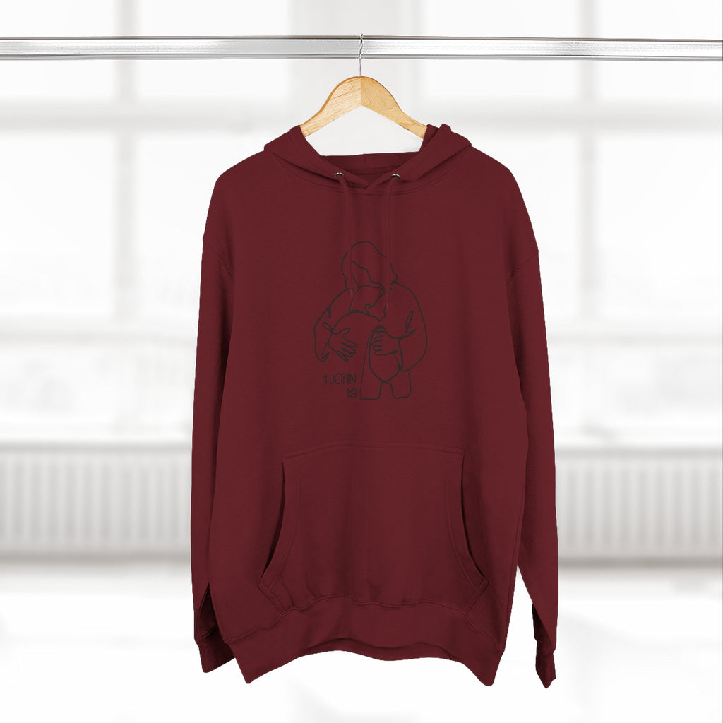1 John 1:9 Minimalist Hoodie — Fleece Pullover