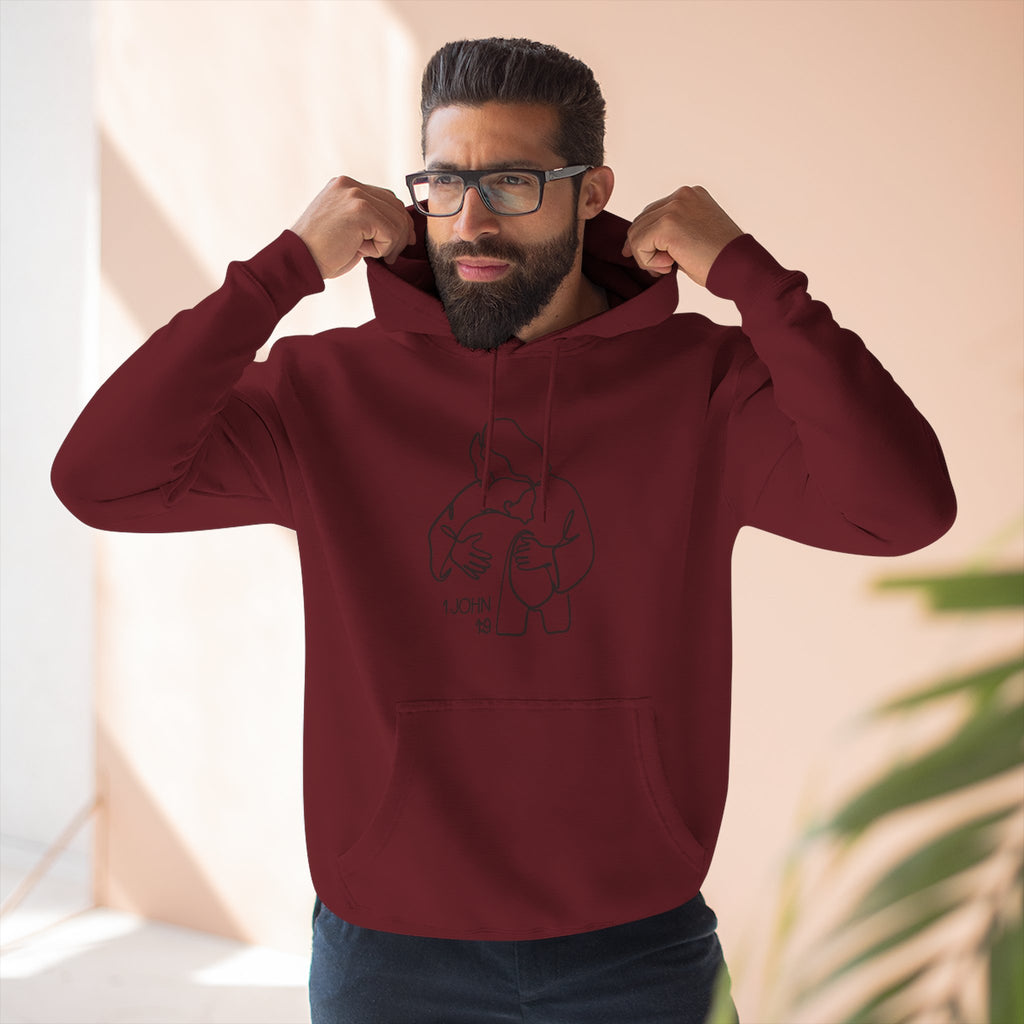 1 John 1:9 Minimalist Hoodie — Fleece Pullover