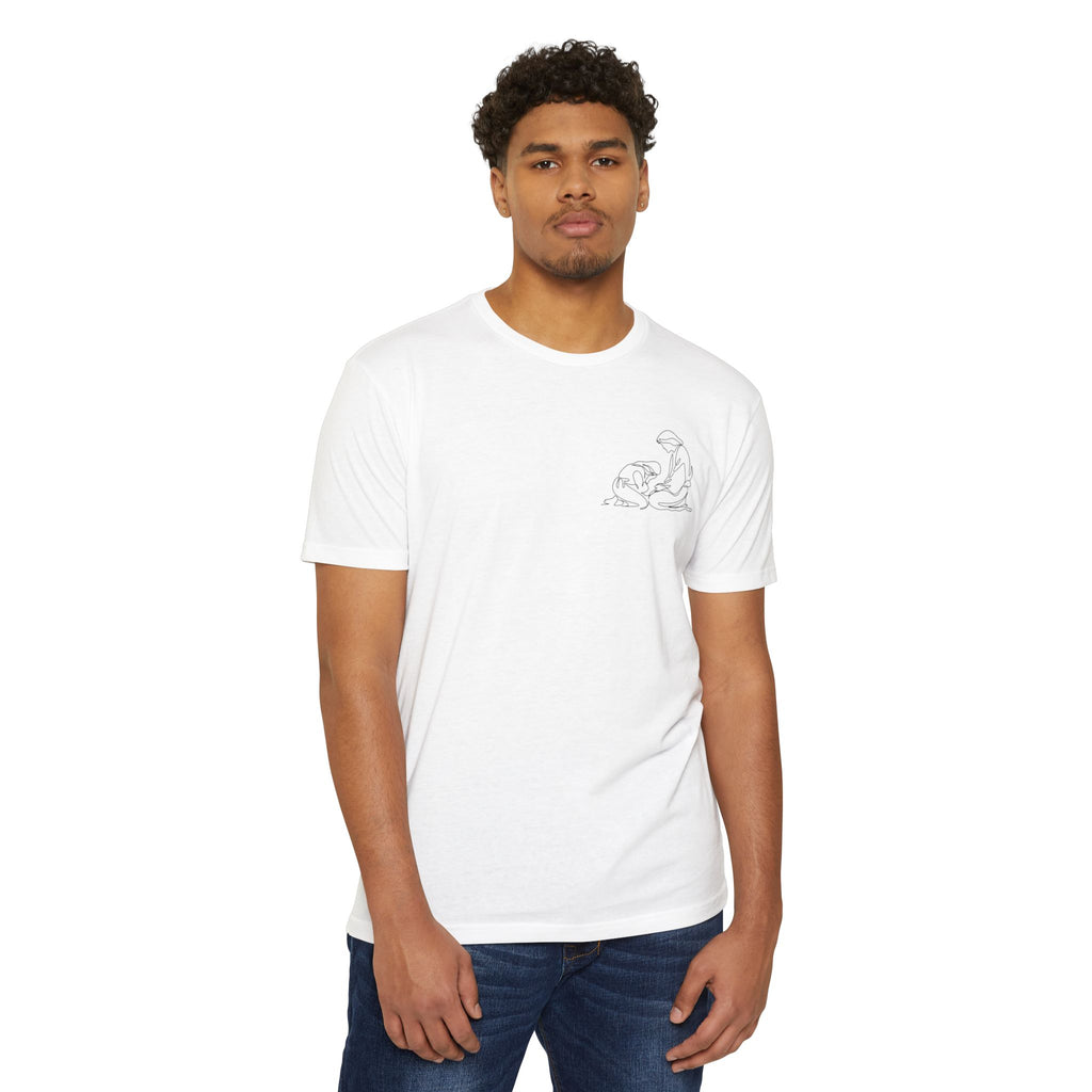 Christian T-Shirt - "Find Me At His Feet" Luke 10:39 Faith Tee