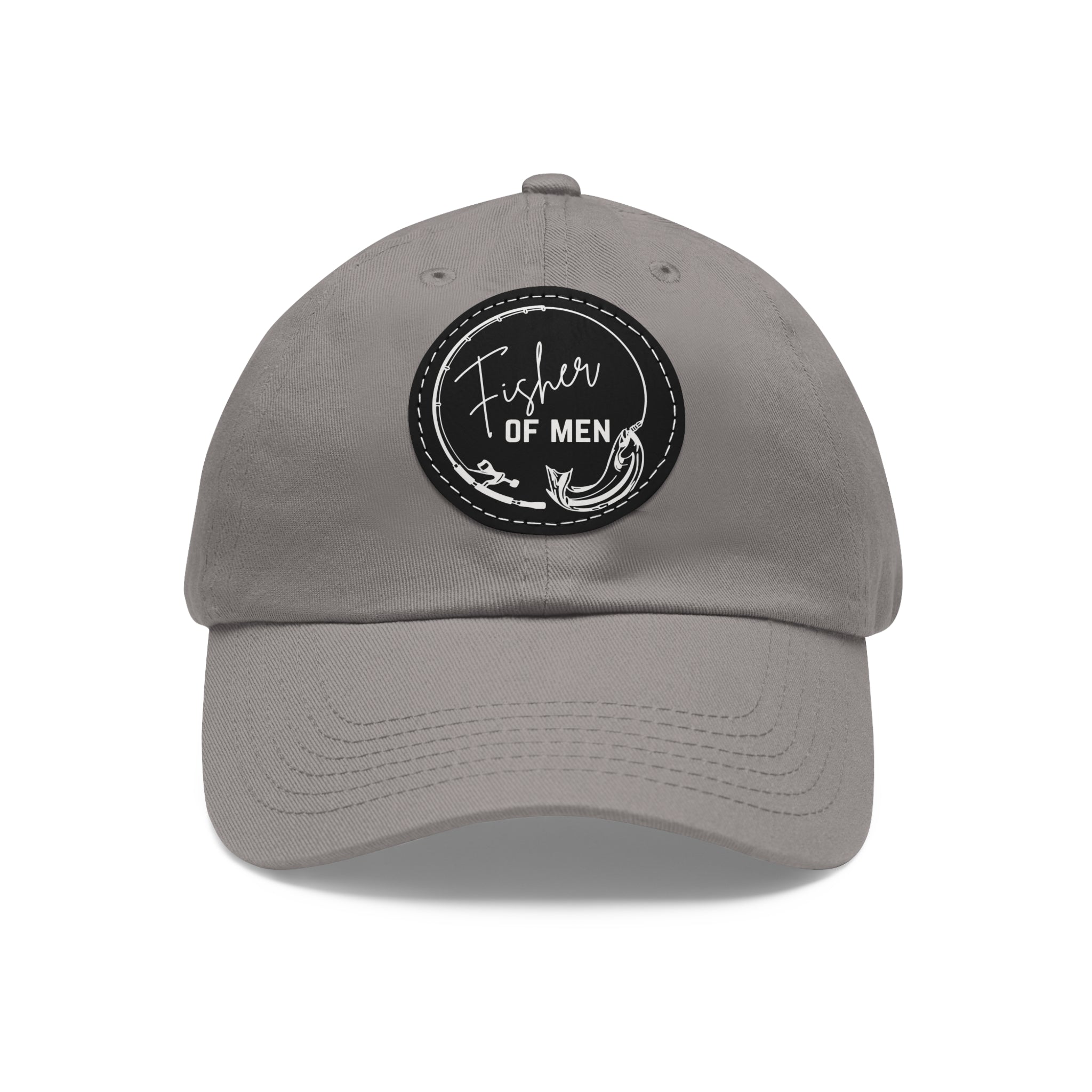 Dad Hat with Leather Patch (Round)
