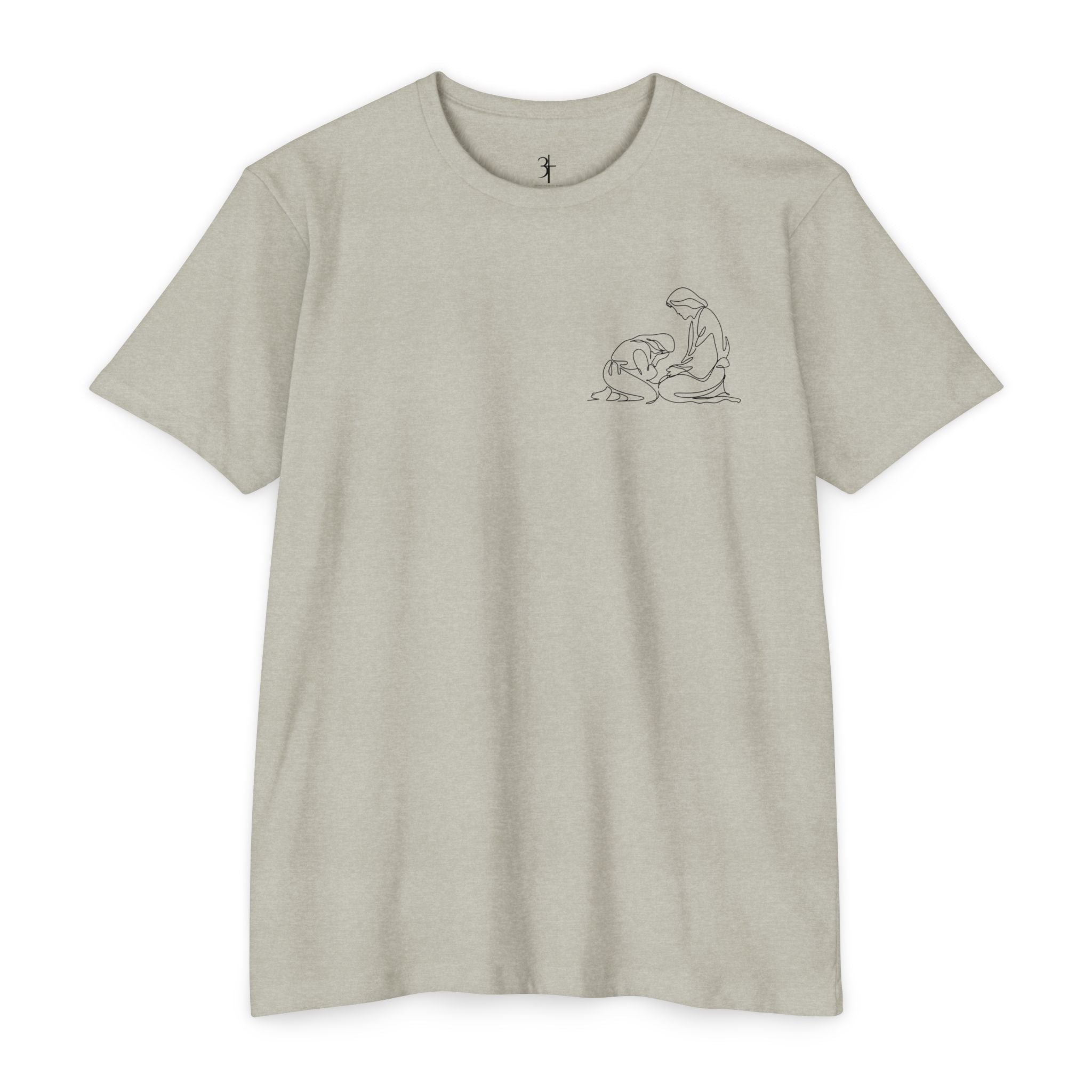 Christian T-Shirt - "Find Me At His Feet" Luke 10:39 Faith Tee