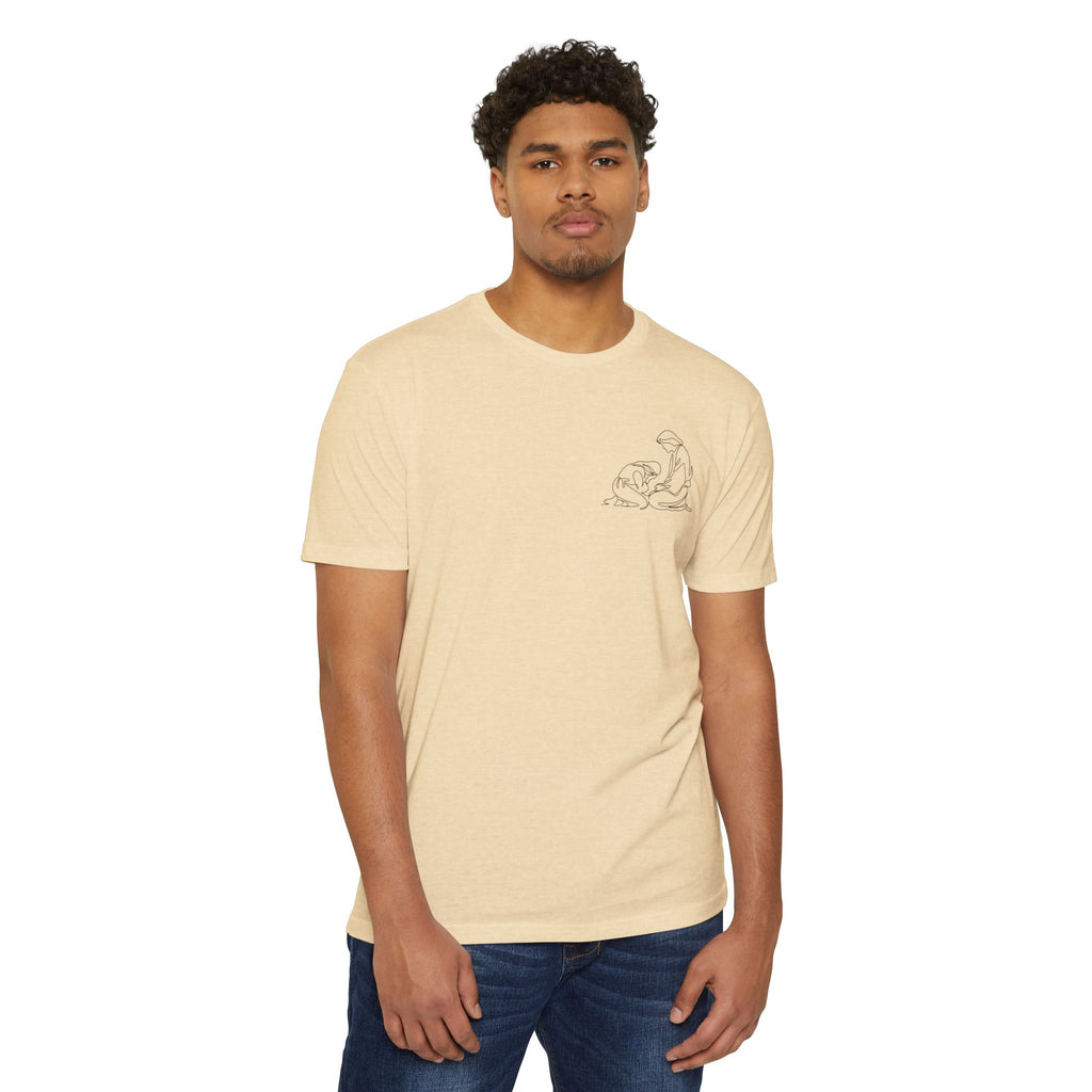 Christian T-Shirt - "Find Me At His Feet" Luke 10:39 Faith Tee